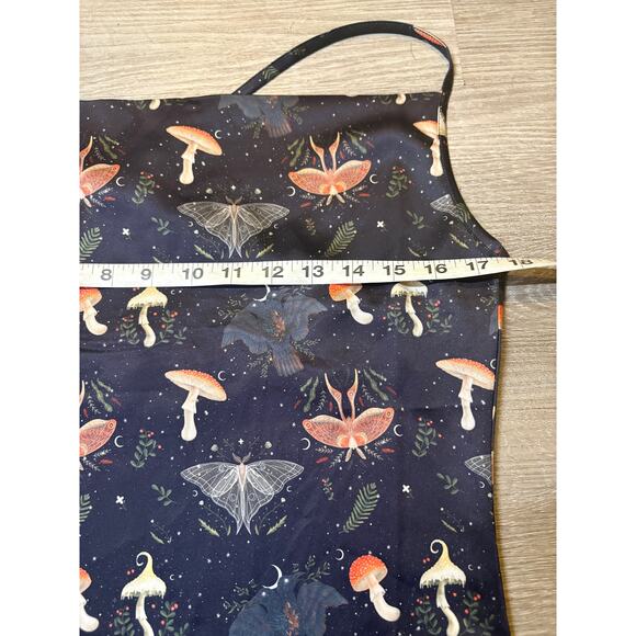 Disturbia Medeina Print Cowl Neck Satin Slip Dress S Fairy Mushroom Moth Cottage - Picture 9 of 13